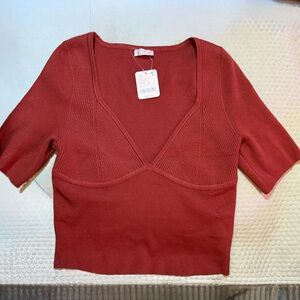 Free People Terra Cotta Women's Top